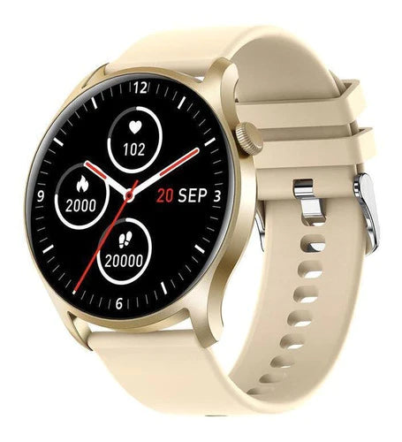 Reloj Smartwatch Sky 8 Full Led Cert Ip67 Dorado Mujer
