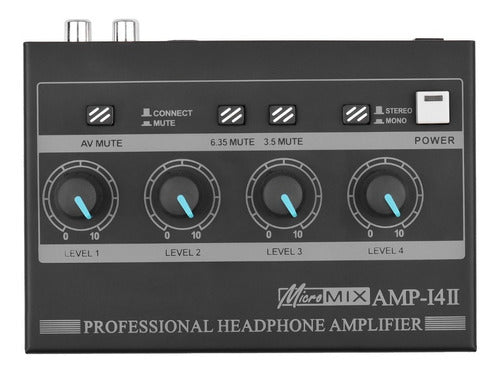 Muslady Amp-14 - Preamplificador Para Auriculares 4 Canales
