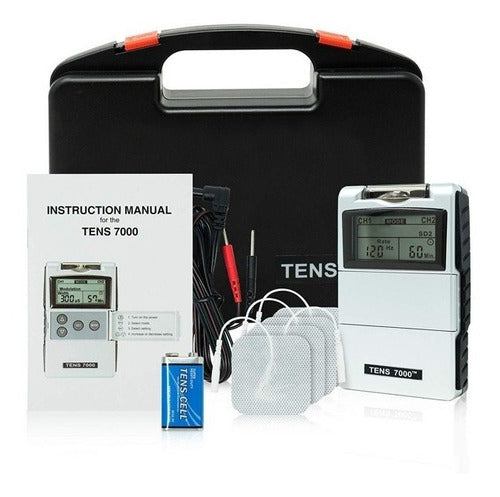 Electro Estimulador Tens 7000 2a Ed + Juego De Electrodos