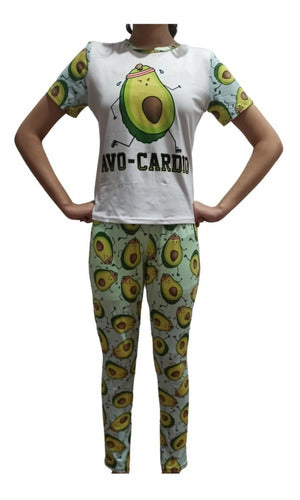 Pijama Para Dama Juvenil De Avocardio Divertida Fitness