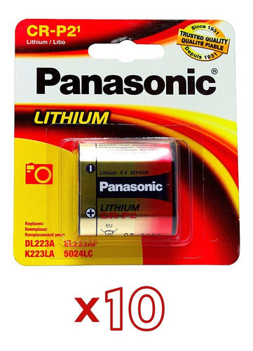 Crp2  Panasonic Paquete Con 10, 6 Volts Litio El223ap, Cr-p2