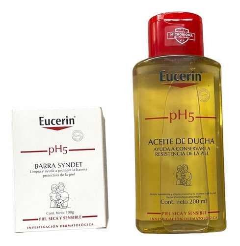 Kit Eucerin Ph5 Aceite De Ducha Y Barra Sydent Piel Seca