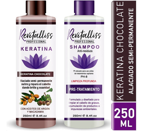 Keratina Brasileña Revitalliss Chocolate + Shampoo 250ml