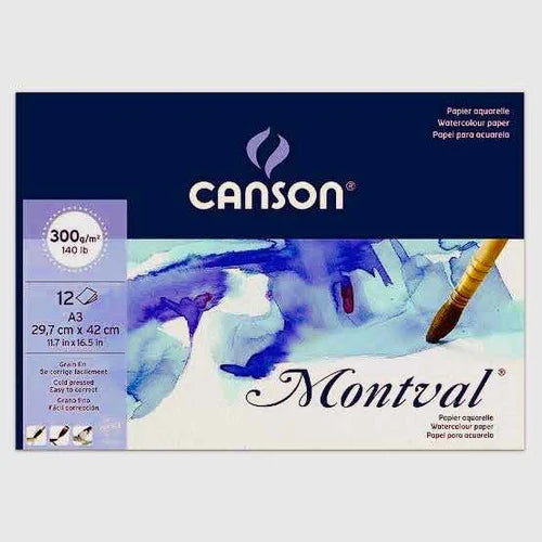 Block Canson Montval P/acuarela 300 Gramos 29.7 X 42 Cm A3