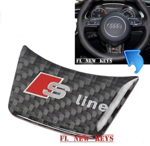 Embellecedor De Volante Audi Sline ,fibra De Carbono