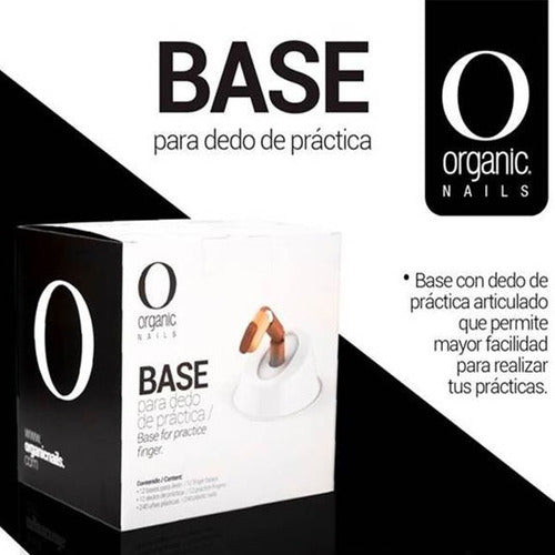 Base Dedo Practica 12 Pzs Práctica + Uñas Organic Nails