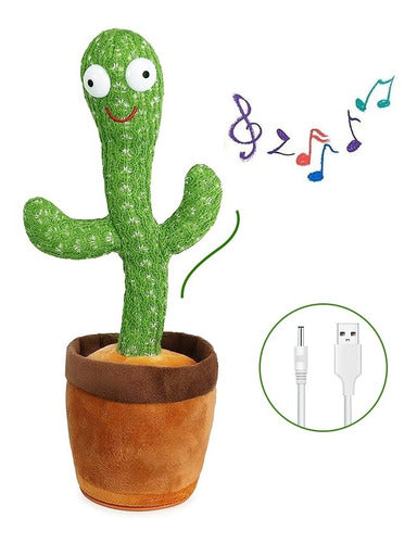 Juguete Cactus Bailando 120 Canciones En Español, Recargable