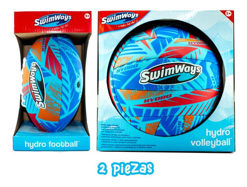 Balón Volleyball Y Americano Hyper Swimways Spin Master Azul