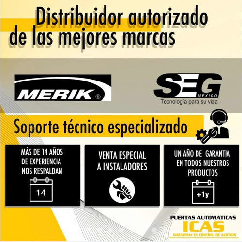 Kit Merik 7511 W Batería De Respaldo, Riel 2.4 Y Gateway