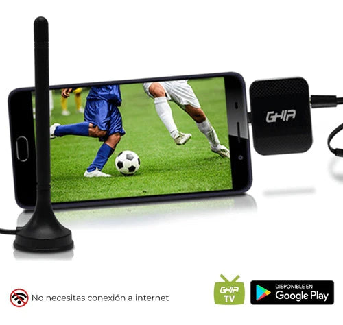 Sintonizador De Tv Ghia Para Moviles Android Hd Otg 2 Ant