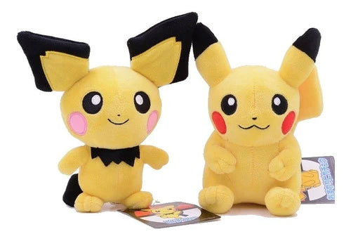 Pikachu Clásico & Pichu Pokemon Peluches