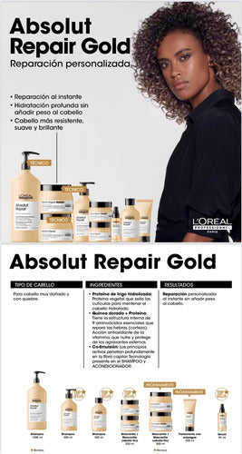 Shampoo Gold Absolut Repair 1500ml Loreal -envio Gratis