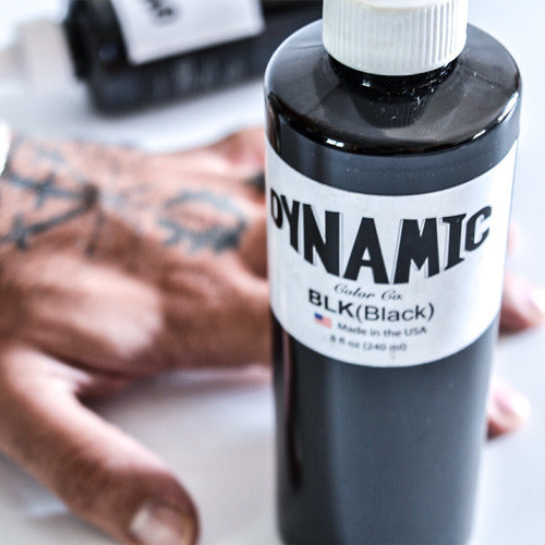 Tinta De Tatuaje Dynamic Ink Tinta Negra 8oz Original Usa