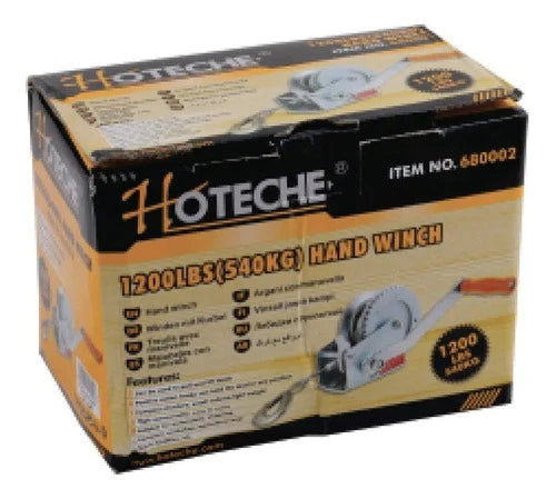 Malacate De Manivela 640kg 8m Cable Winch Manual Hoteche