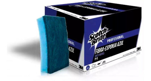 3m Scotch-brite Fibra Esponja De Mano  Anti-rayas, Azul 72pz