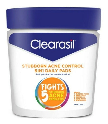 Clearasil Acne Control 5 In 1 Limpieza Diaria (90 Pads)