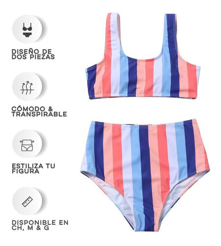 Bikini De Mujer Vedicci Traje De Baño 2 Piezas Multicolor