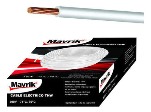 Cable #10 100mts +/- 10% Blanco Mavrik 5949 Mavrik