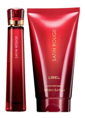 Perfume Satín Rouge Set Con Locion De L'bel