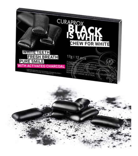 Curaprox Goma De Mascar Black Is White -caja Con 12 Paquetes