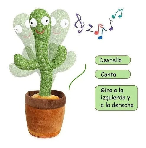 Cactus Peluche Bailarin Canta Graba Educativo-bluetooth