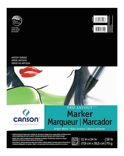 Block Para Marcador Canson Pro Layout Marker 70g 27.9x35.5cm
