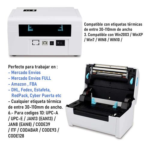 Impresora Etiquetas Térmicas Qr Envios Logos 1000 Etiquetas