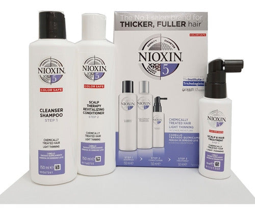 Nioxin 5 Kit Tratamiento Para Caída Del Cabello  (3 Pzas)