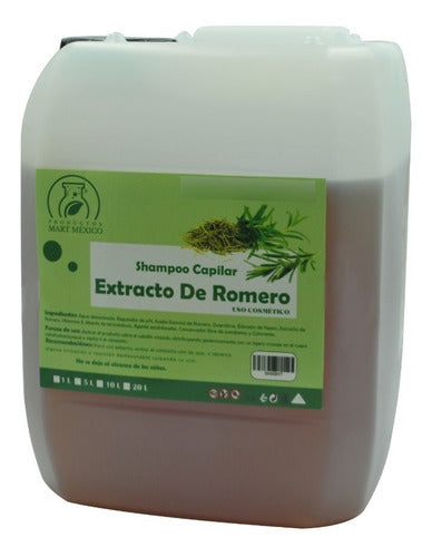 Shampoo Extracto Natural Romero Brillo Y Suavidad (5 Litros)
