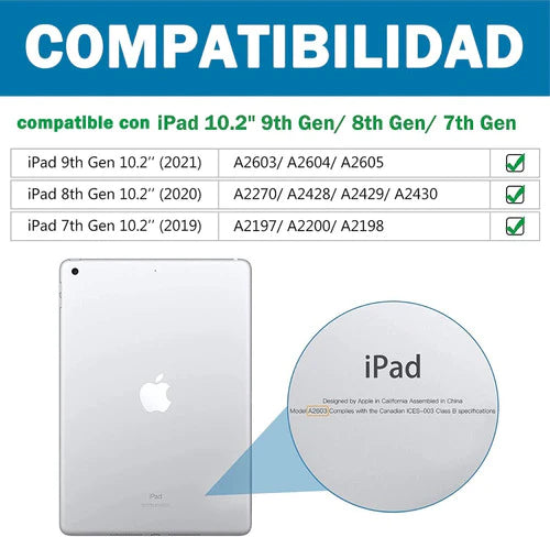 Carcasa Teclado Compatible Con iPad 10.2 8va 2020 / 7ma 2019