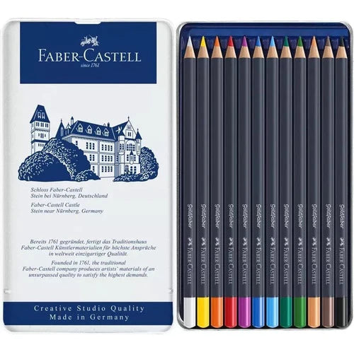 12 Lápices De Colores Acuarelables Goldfaber Faber Castell
