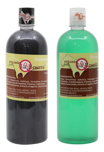 2 Shampoo Del Caballo Negro Y Verde Sabila Yeguada Reserva