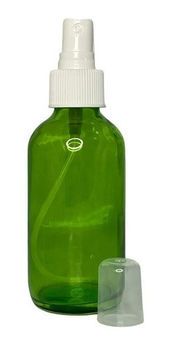 25 Frasco Botella 120 Ml Vidrio Atomizador Spray Verde