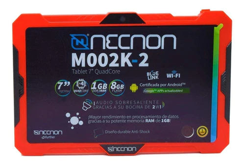 Tablet  Necnon M002k-2 Android 8.1 7  8gb Roja Y 1gb De Memoria Ram