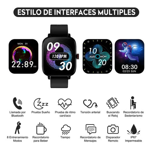 Reloj Smartwatch Con Bluetooth Para Hombres Y Mujeres