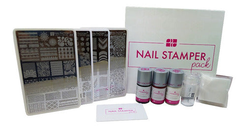 Kit Para Estampar Uñas , Nail Stamper Pack , Nail Factory