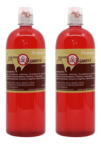 2 Shampoo Del Caballo Rojo Para Uso Humano Yeguada Reserva