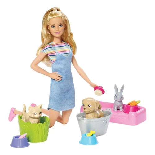 Barbie Baño De Mascotas Mattel Fxh11