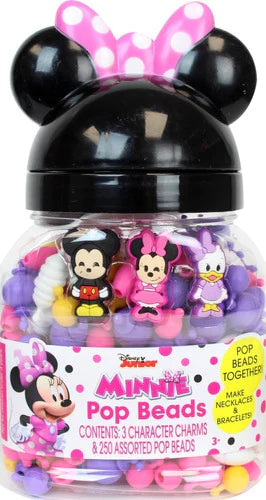 Pop Beads Minnie Mouse Con 3 Charms - Tara Toys