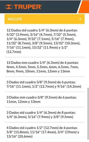 Jgo De Dados 51 Piezas Mixtas, 1/4, 3/8, Y 1/2  Pretul 24219