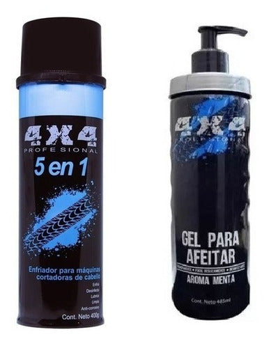 Gel Razurar/afeitar + Spray Lubricante 4x4 Profesional