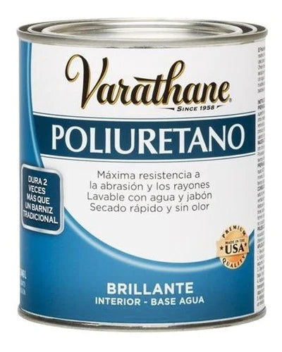 Poliuretano Varathane Brillante Interior Base Agua 0,946l