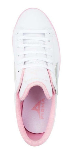 Tenis Casual De Choclo Mujer Color Blanco Rosa -ac67bb