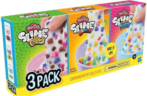 3 Pack Play Doh Slime Charm´s Rainbos Puffs Mézclalo Y Juega