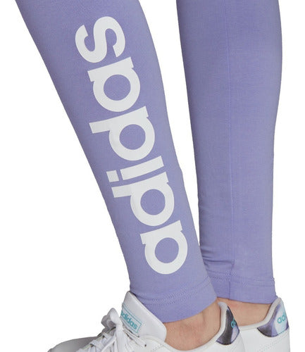 Leggings adidas Lin Waisted Logo Violeta Para Mujer
