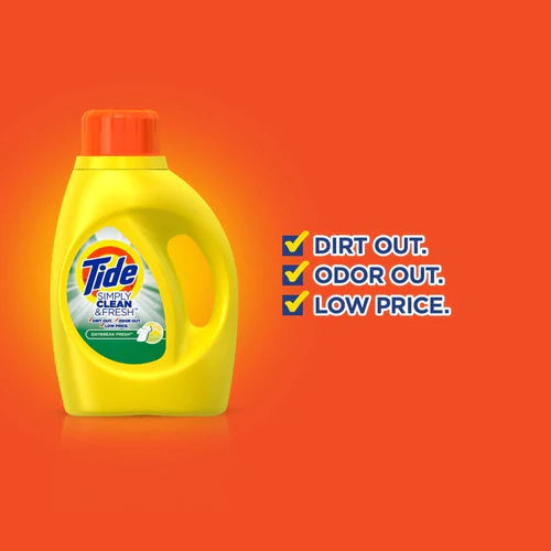 Detergente Líquido Ropa Jabón Tide Simply Clean & Fresh 1.7l