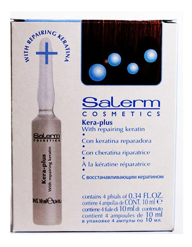 Salerm ® 32 Ampolletas 10ml Kera Plus Keratina Alisado