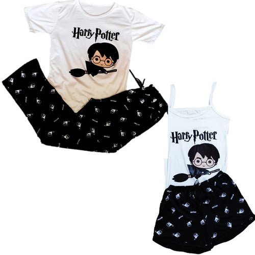 Pijama Harry Potter 4 Piezas Mujer