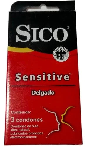 60 Condones Sico Sensitive Delgado Cartera Con