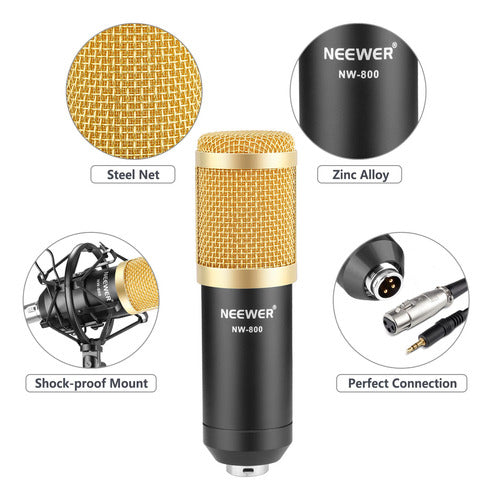 Kit Profesional Microfono Condensador Grabación Estudio,ktv